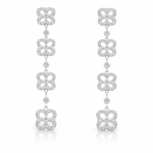 2.20CT Diamond 14K White Gold Earring