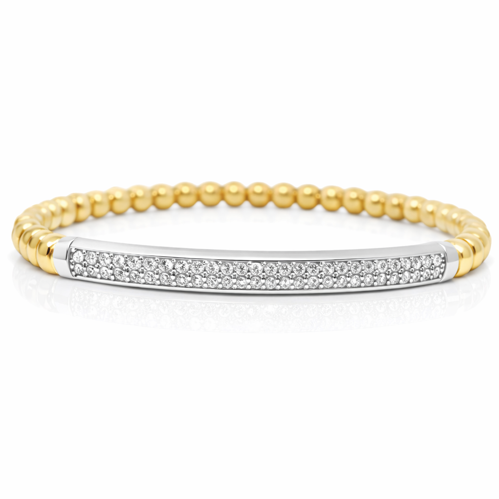 0.50CT Diamond Bangle 14k Yellow Gold