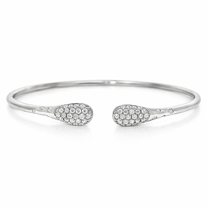 0.45CT Diamond Bangle 18k White Gold