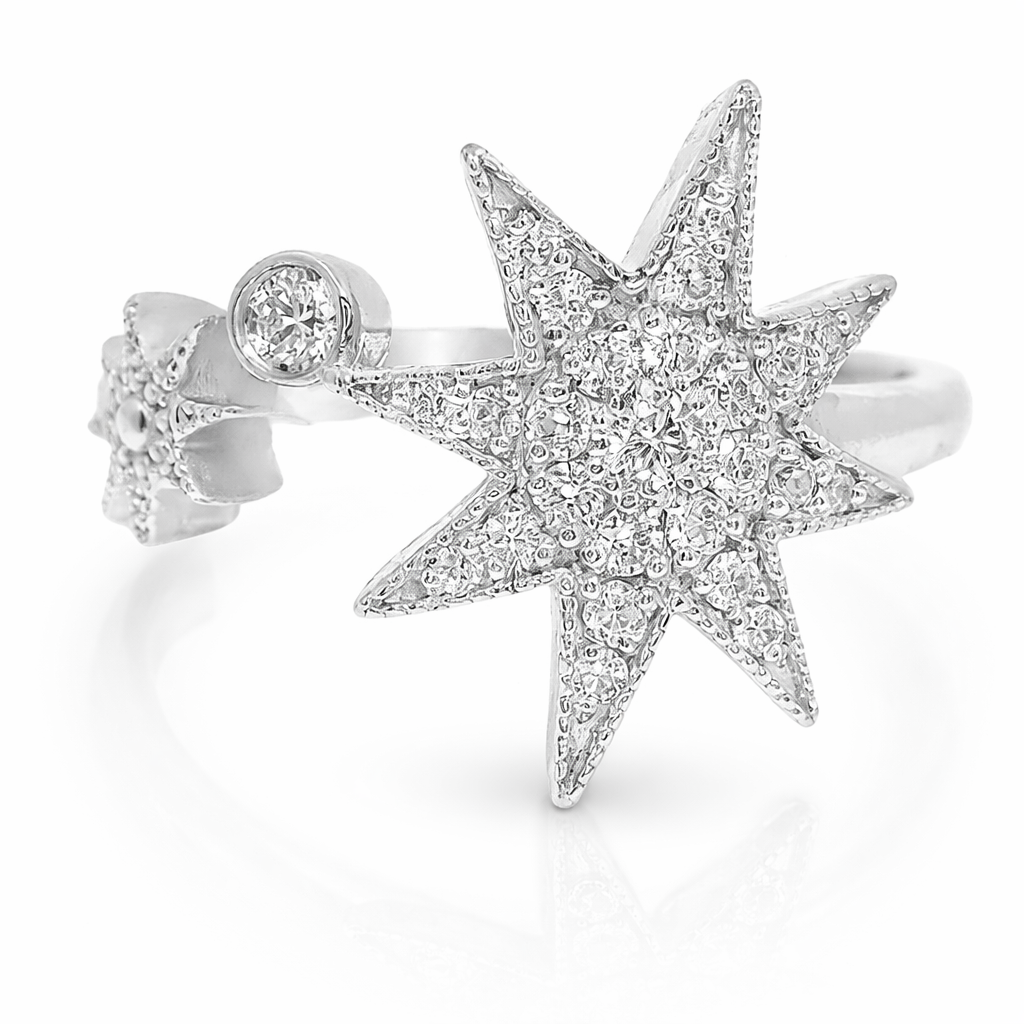 0.26Ct Diamond Ring 14k White Gold