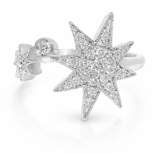 0.26Ct Diamond Ring 14k White Gold