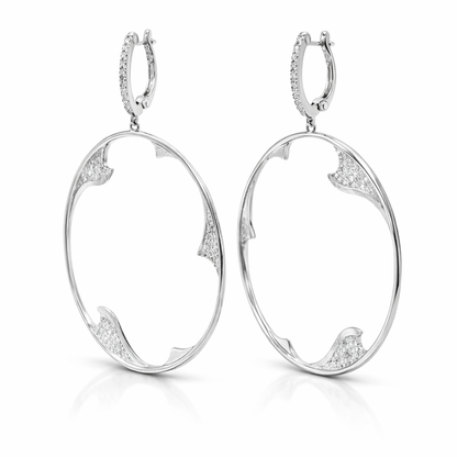 0.56CT Diamond 14k white Gold Earring