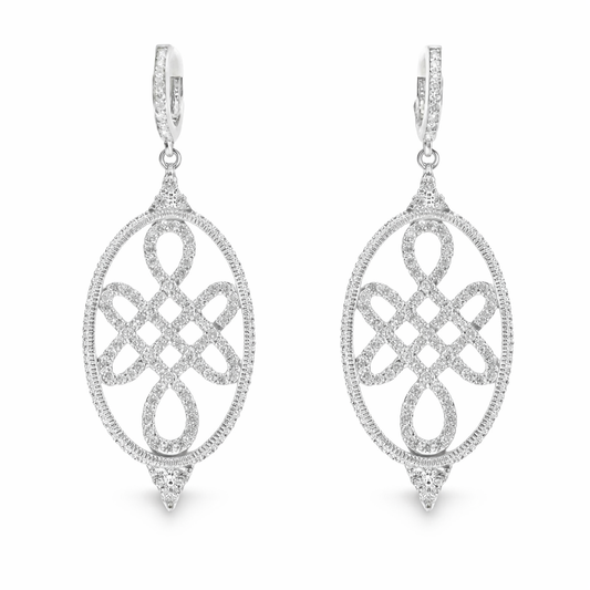 2.00Ct Diamond Earring 14k White Gold