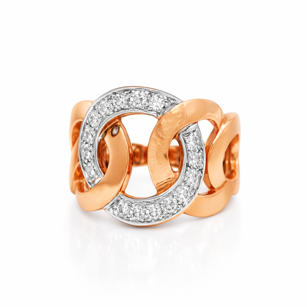 0.65CT Diamond Ring 18K Rose Gold