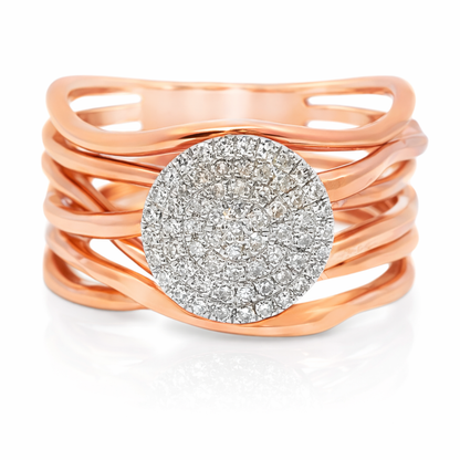 0.21CT Diamond Ring 14k Rose Gold