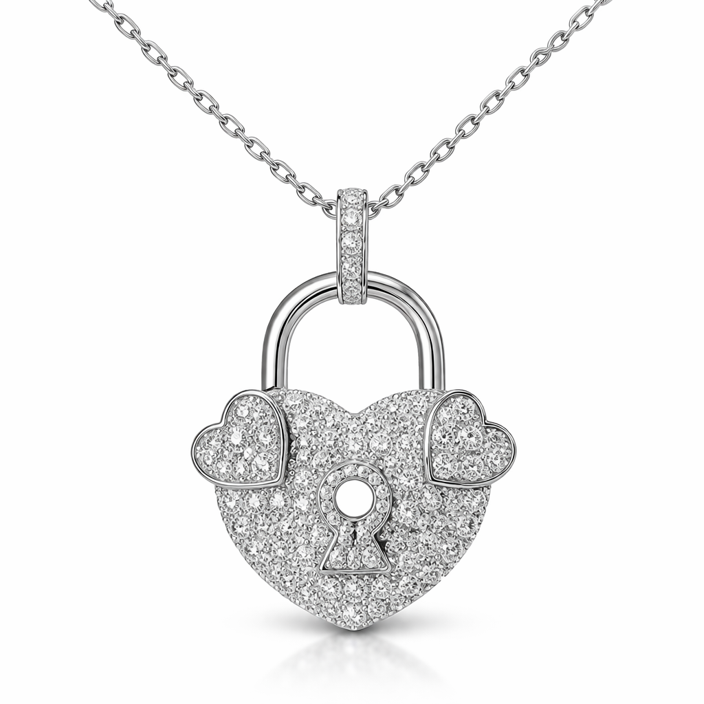 1.63CT Diamond Pendant 14k White Gold