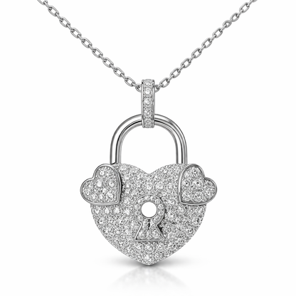 1.63CT Diamond Pendant 14k White Gold