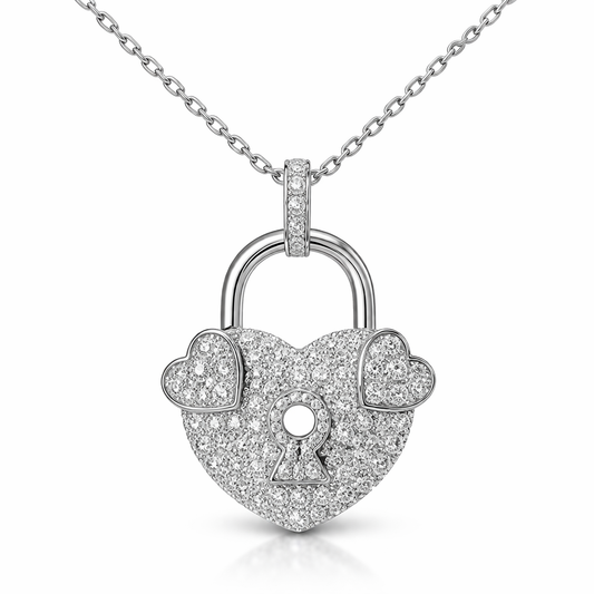 1.63CT Diamond Pendant 14k White Gold
