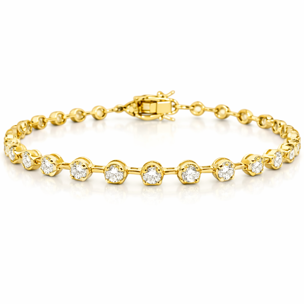 1.53CT Diamond Bracelet 14k Yellow Gold