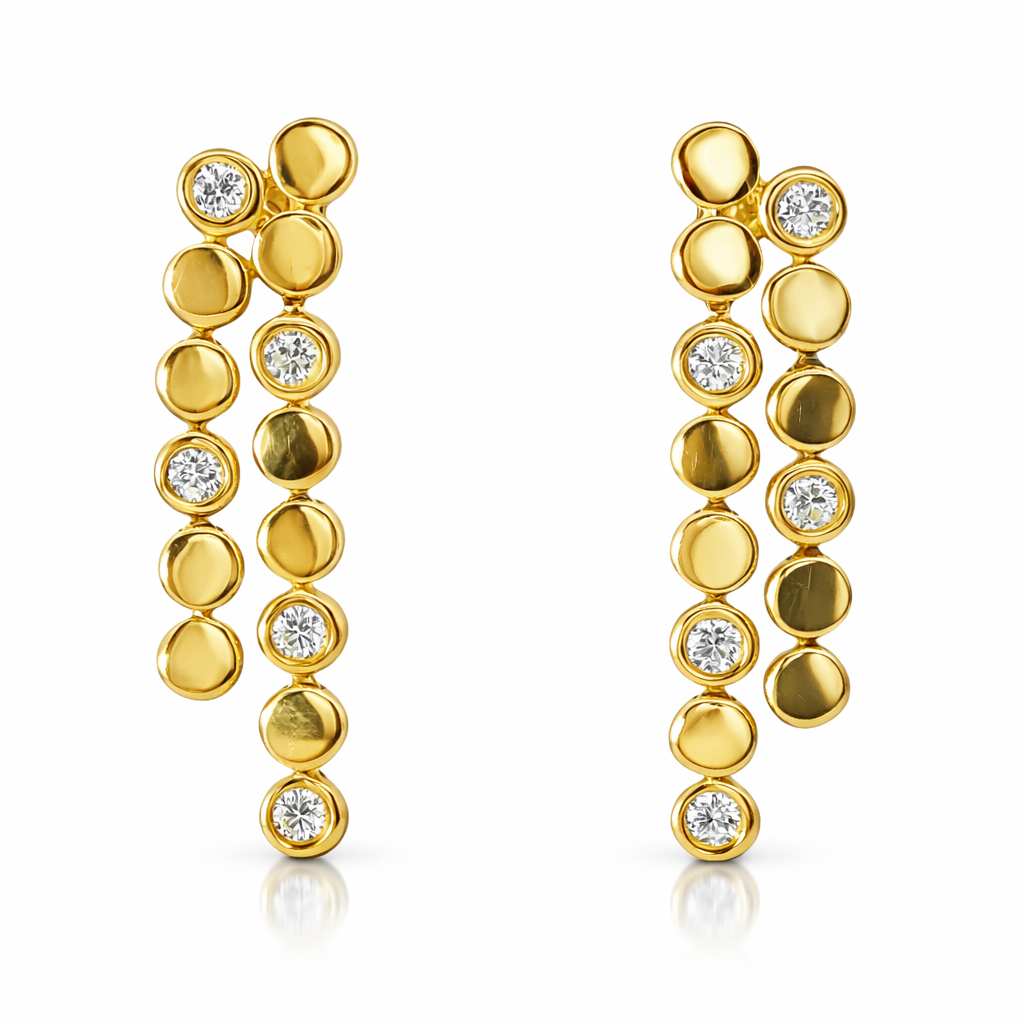 0.40CT Diamond 14k Yellow Gold Earring
