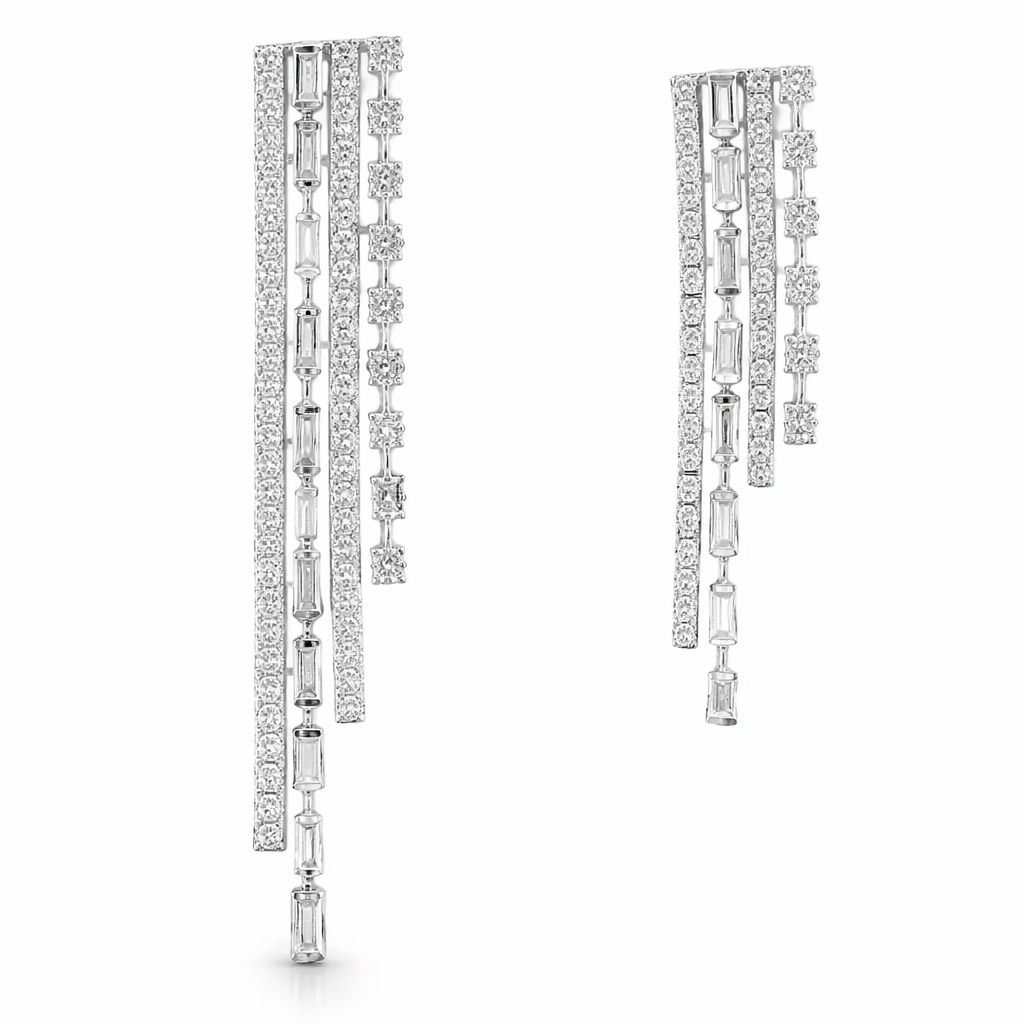 1.15CT Diamond Earring 14k White Gold