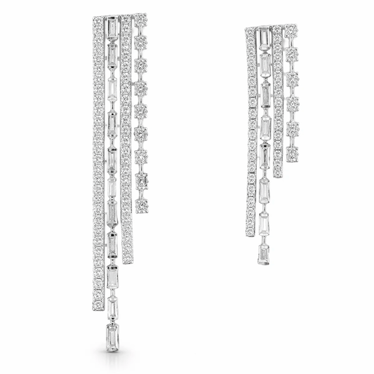 1.15CT Diamond Earring 14k White Gold