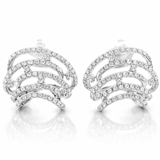 0.41CT Diamond 14k White Gold Earring