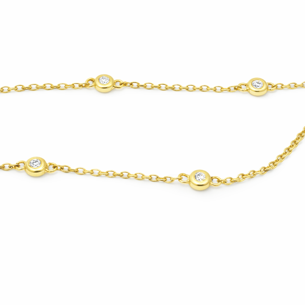 0.17CT Diamond C Initial Pendant 14k Yellow Gold