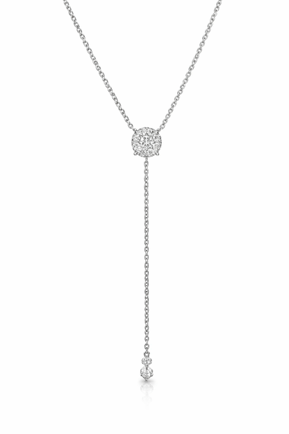 0.74CT Diamond Pendant 14k White Gold