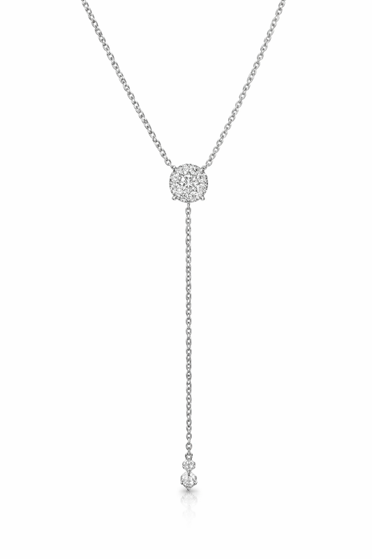 0.74CT Diamond Pendant 14k White Gold