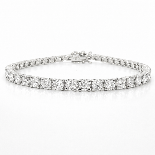 5.85 Ct Lab Diamond Bracelet 14k White Gold