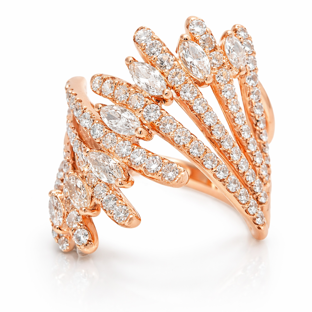 1.77CT Diamond Ring 18k Rose Gold