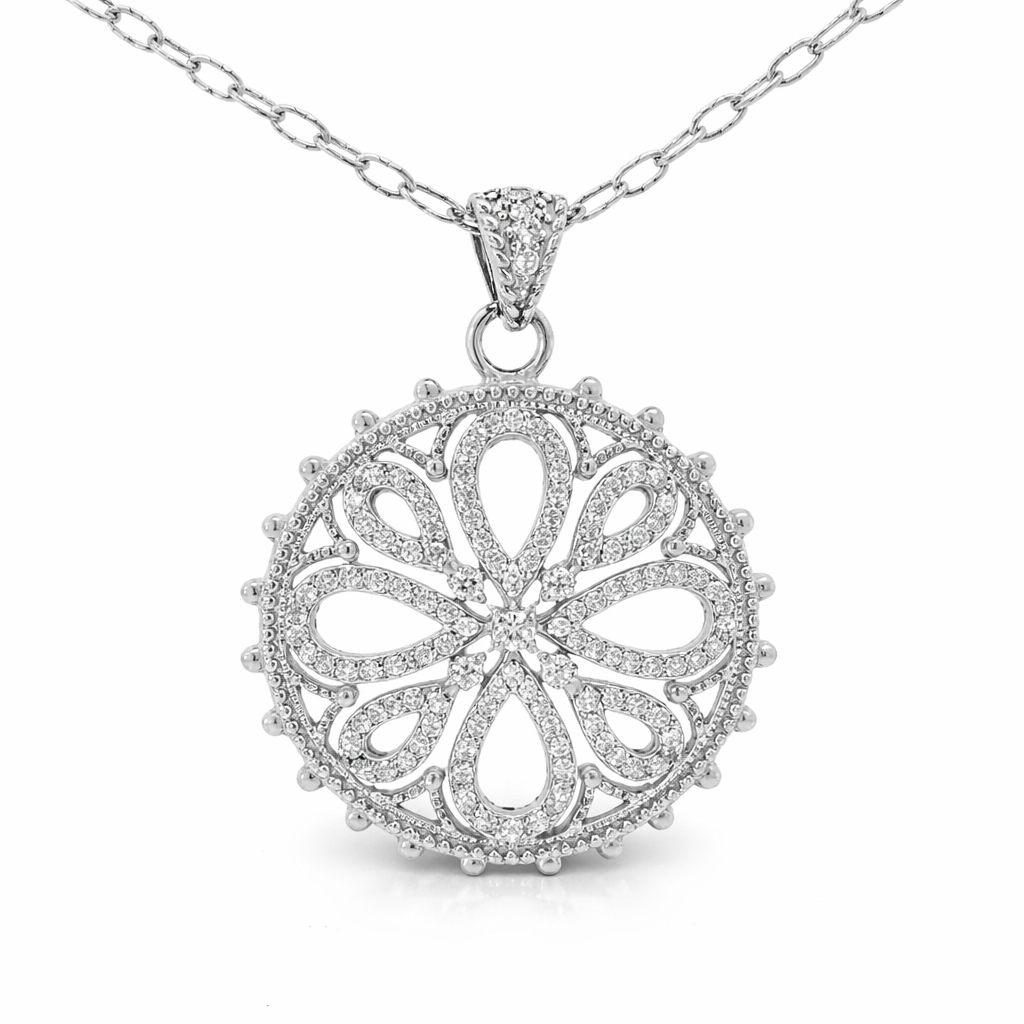 1.40ct diamond pendant in 14k white gold – Niara