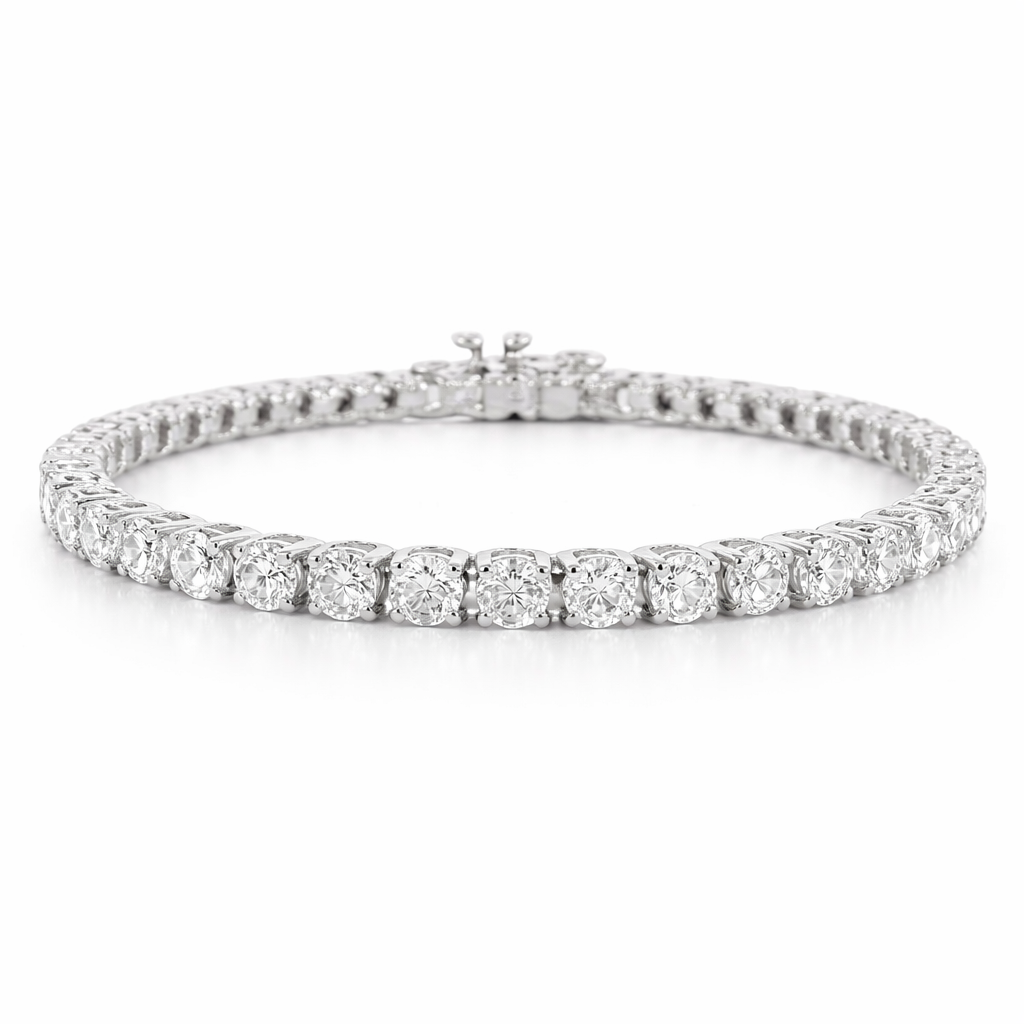 6.05CT Lab Diamond Tennis Bracelet 14k White Gold