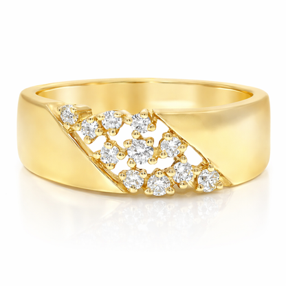 0.16CT Diamond Ring 14k Yellow Gold