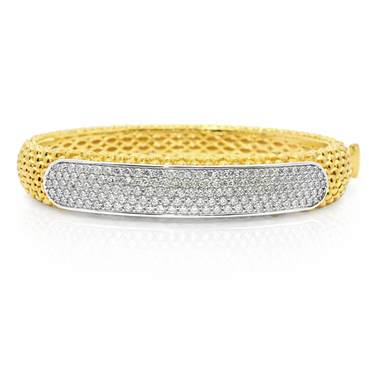1.84CT Diamond Bangle 18k Yellow Gold
