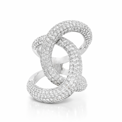 3.28CT Diamond Ring 18K White Gold