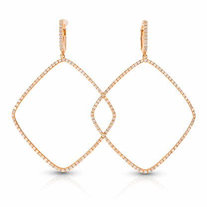 1.59CT Diamond Earring 18k Yellow Gold