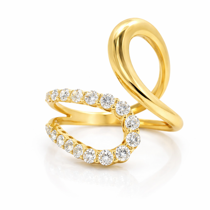 0.86CT Diamond ring 14k Yellow Gold