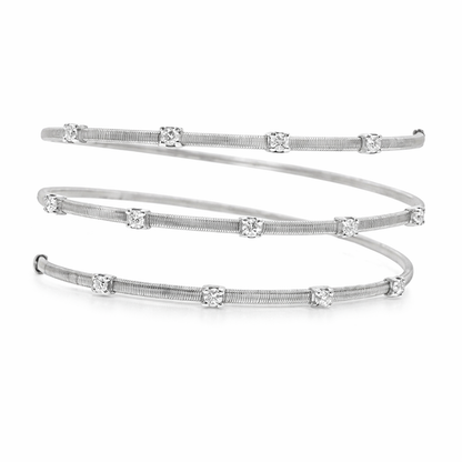 0.68CT Diamond Bangle 14k Gold