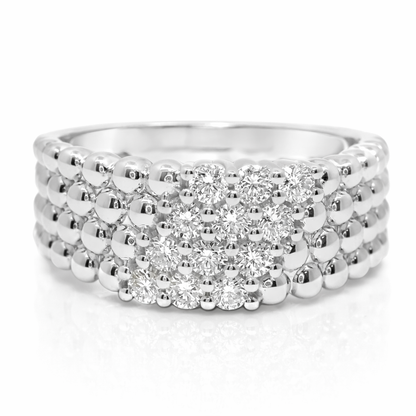 0.34CT Diamond Ring 14k White Gold