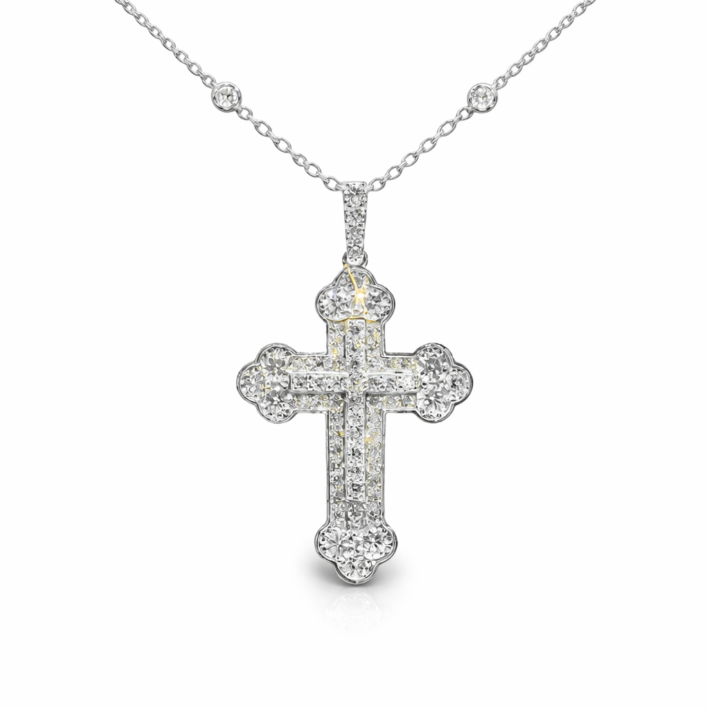 1.63Ct Diamond Pendant 14k White Gold