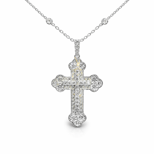 1.63Ct Diamond Pendant 14k White Gold