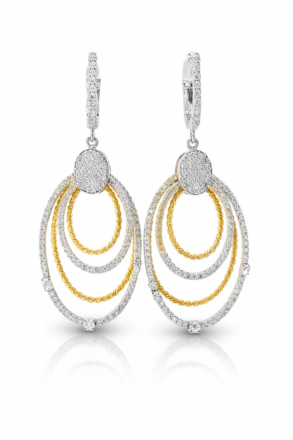 1.40CT Diamond Earring 14k Rose Gold