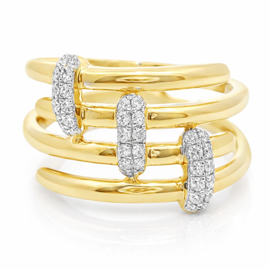 0.21CT Diamond Ring 14k Yellow Gold