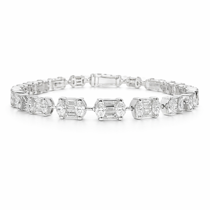 4.86CT Diamond Bracelet 18k White Gold