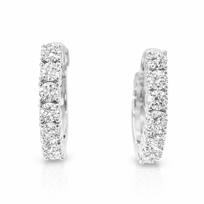 0.68CT Diamond 14k White Gold Earring