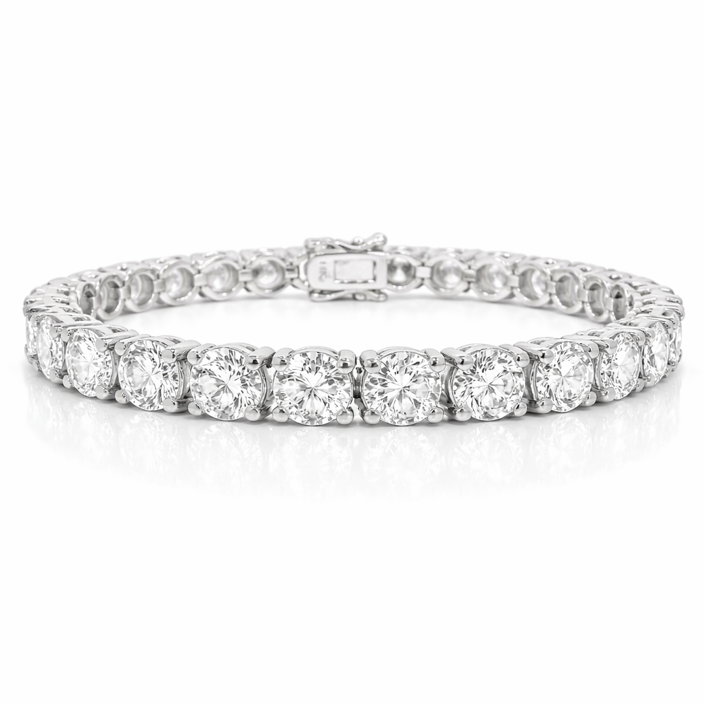 15.31CT  Lab Diamond Bracelet 14K White Gold