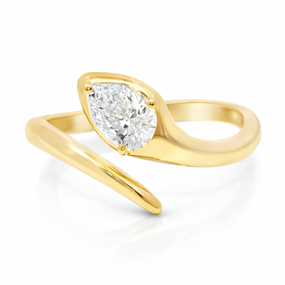 0.43CT Lab Diamond Ring 14k Yellow Gold