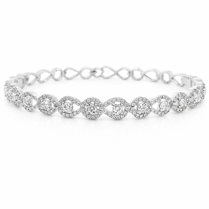 1.20CT Diamond Bangle 18k White Gold