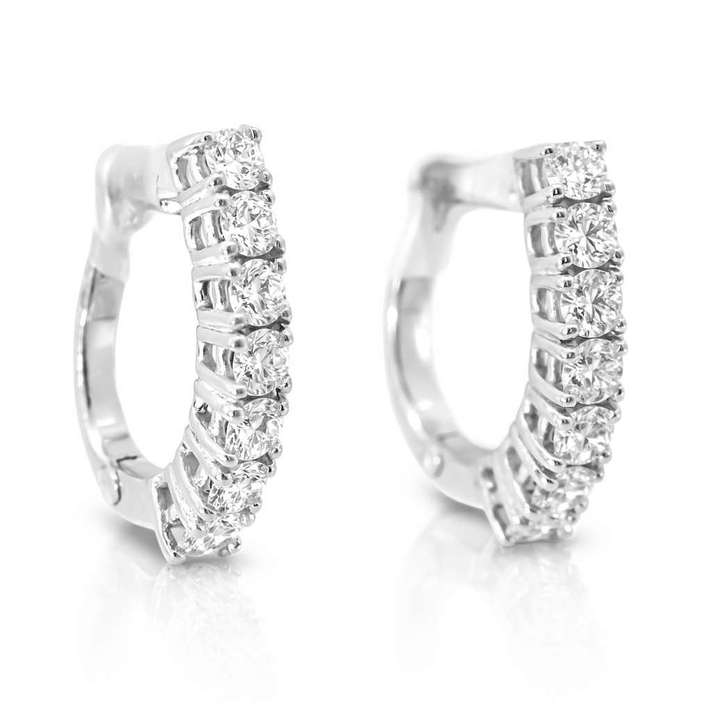 0.68CT Diamond 14k White Gold Earring