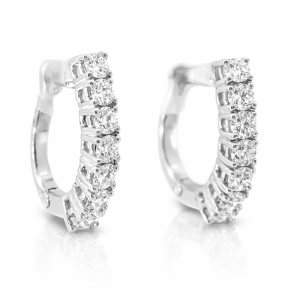0.68CT Diamond 14k White Gold Earring