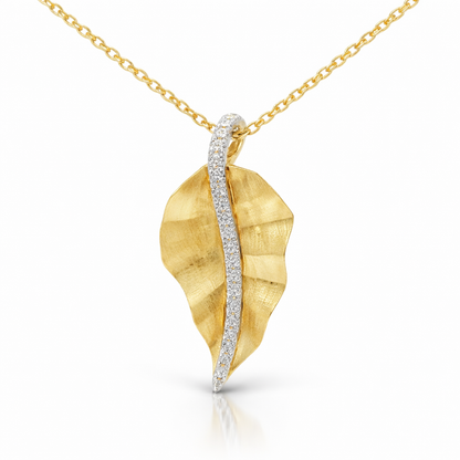 0.09CT Diamond Pendant 14k Yellow Gold