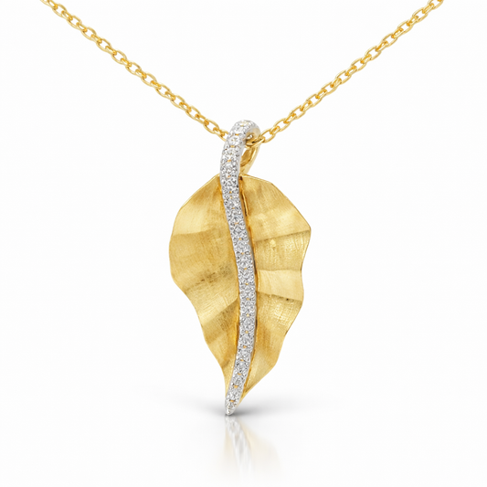 0.09CT Diamond Pendant 14k Yellow Gold