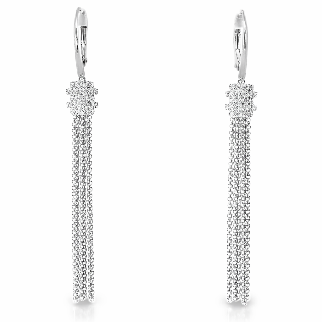 0.43CT Diamond 14k White Gold Earring