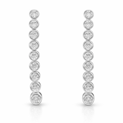 0.76CT Diamond 18k White Gold Earring