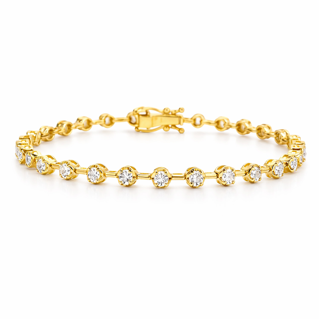 1.13CT Diamond Bracelet 14k Yellow Gold