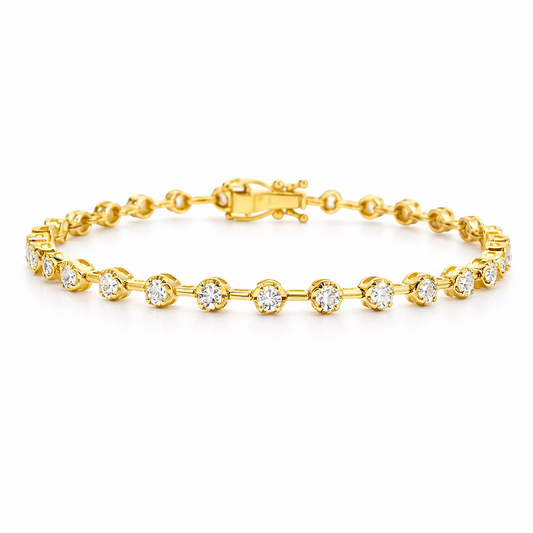 1.13CT Diamond Bracelet 14k Yellow Gold