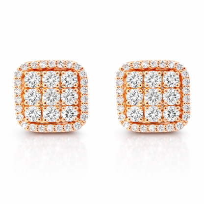 1.24CT Diamond 14k Rose Gold Earring