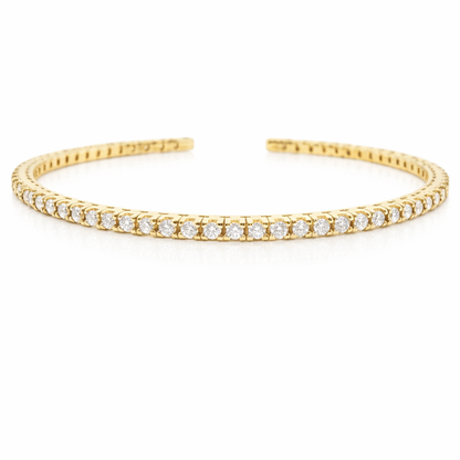 1.05CT Diamond Bangle 14k Yellow Gold